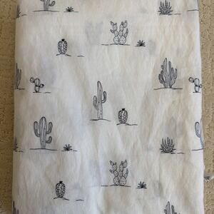 Tommy Hilfiger Full Size - Deep Mattress Sheet Set - Navy And White Cactus Theme